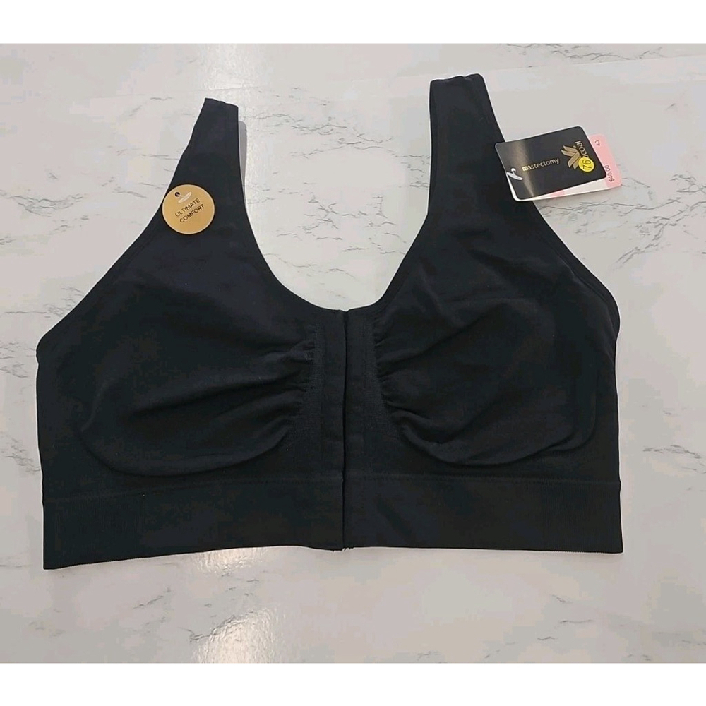 Wacoal Women's Black Wirefree Mastectomy Bralette Size 40